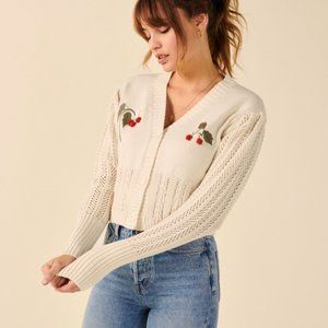 Rouje Jojo Cardigan in Ecru US 8/EU 40